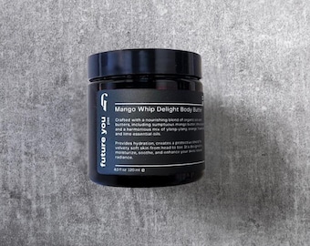 Whipped Body Butter , Organic oils + Mango, Shea butter