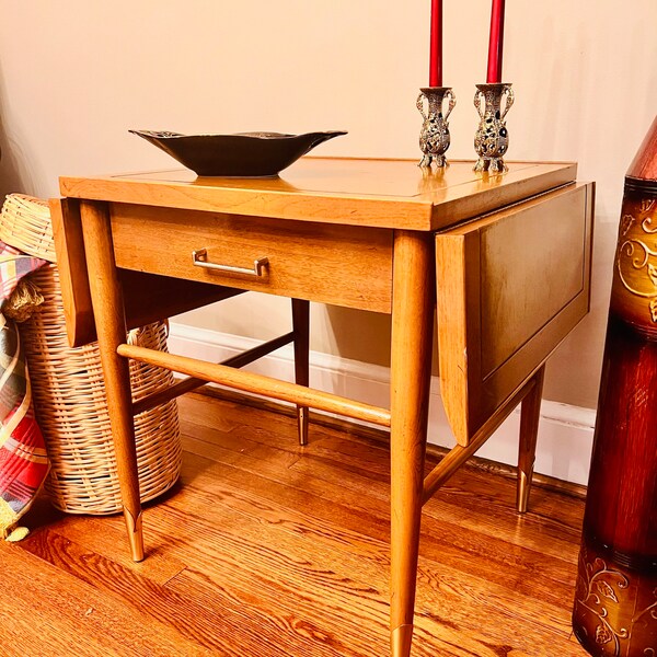 Drop Leaf End Table Etsy