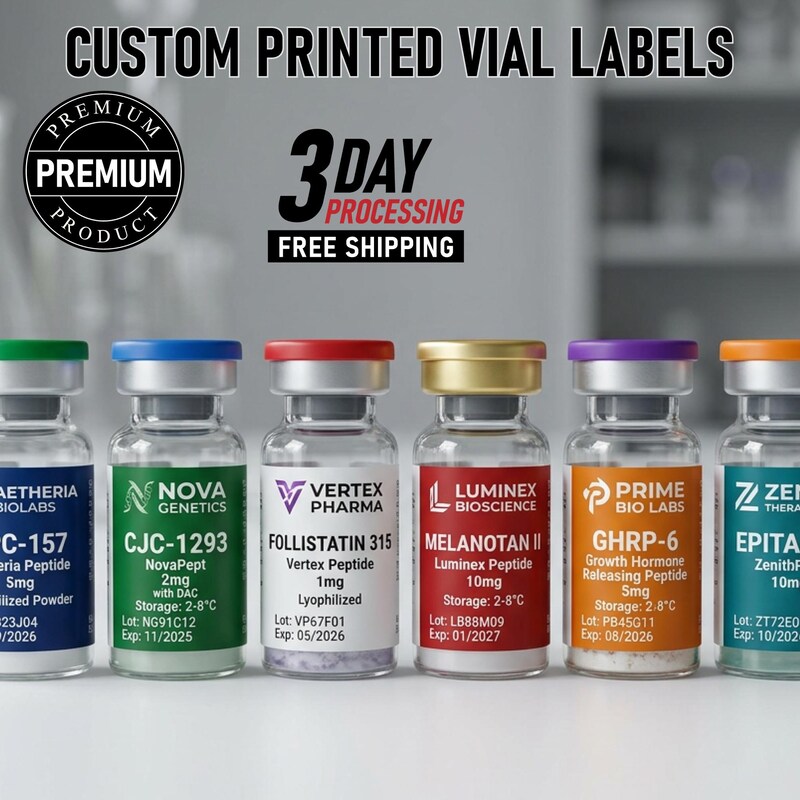 Vial Label Examples Vial Label Templates - Etsy