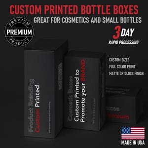 Custom Printed Boxes for Small Dropper Bottles, Lip Gloss, Cosmetic Products