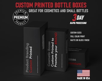 Custom Printed Boxes for Small Dropper Bottles, Lip Gloss, Cosmetic Products
