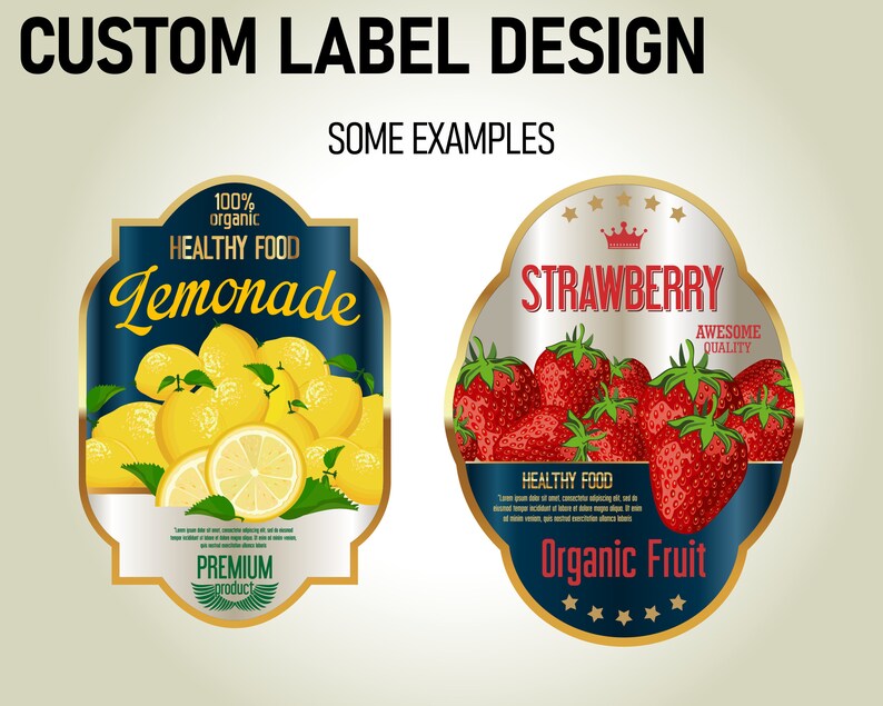 Custom Product Label Design: Packaging & Bottle Labels (digital) - Etsy