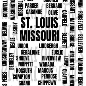 St. Louis Missouri Street Names | Digital Download |