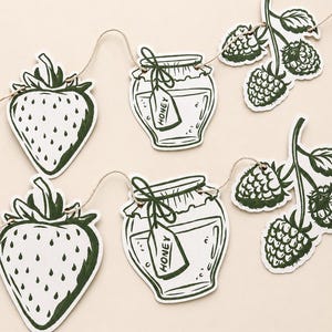 Green Fruit and Veggie Farmer's Market Party Banner, Locally Grown Baby Shower Decor