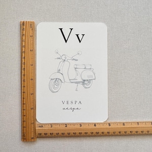 Italian Baby Shower Activity Cards, ABC Coloring Cards, Ciao Baby Shower Game, Guest Message Cards, Baby's First Alphabet Book image 5