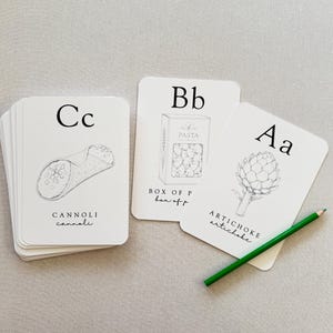 Italian Baby Shower Activity Cards, ABC Coloring Cards, Ciao Baby Shower Game, Guest Message Cards, Baby's First Alphabet Book image 8
