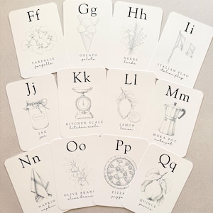 Italian Baby Shower Activity Cards, ABC Coloring Cards, Ciao Baby Shower Game, Guest Message Cards, Baby's First Alphabet Book image 11