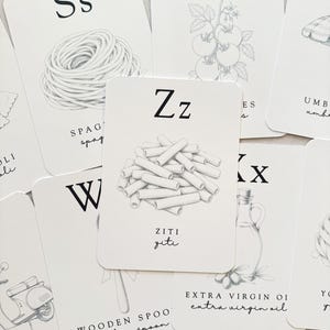 Italian Baby Shower Activity Cards, ABC Coloring Cards, Ciao Baby Shower Game, Guest Message Cards, Baby's First Alphabet Book image 2