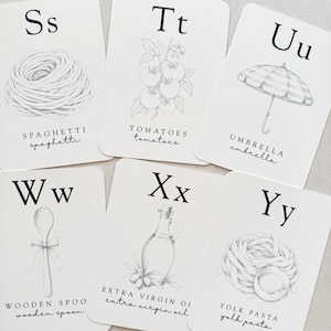 Italian Baby Shower Activity Cards, ABC Coloring Cards, Ciao Baby Shower Game, Guest Message Cards, Baby's First Alphabet Book image 3