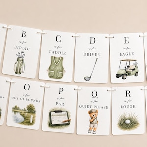 Golf Baby Shower Banner, Golf ABC Banner, Little Putter on the Way Decor, New to the Club Baby Shower, Nursery Decor image 15