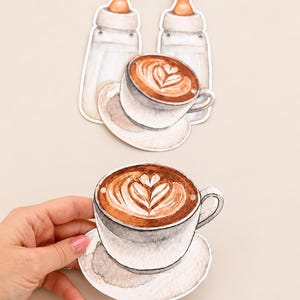 Coffee Baby Shower Garland, Baby is Brewing Decor, Cafe Bebe Banner image 4