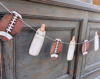 Football Baby Shower Banner, Tailgate Little Kicker Party Decor