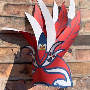 Haiti printable carnival headpiece