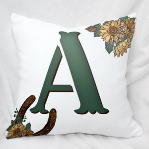 Custom Western Baby Pillow, Western Baby Shower Gift Girl, Monogram Name Pillow, Western Nursery Decor, Personalized Throw Pillow, SB-1003