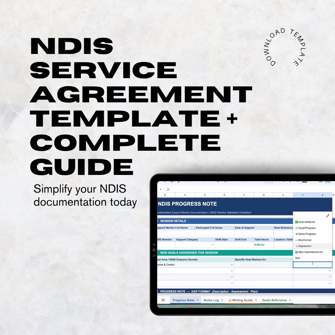 NDIS Progress Notes Template Google Sheets | DAP Format | Independent ...