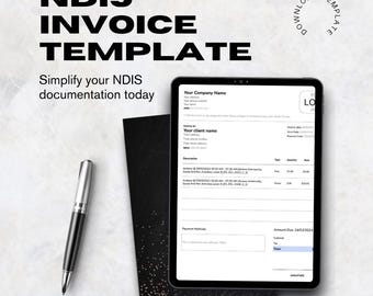 NDIS Invoice Template for Disability Service Providers | Google Sheets Editable Spreadsheet |Support Worker Provider Billing Tool