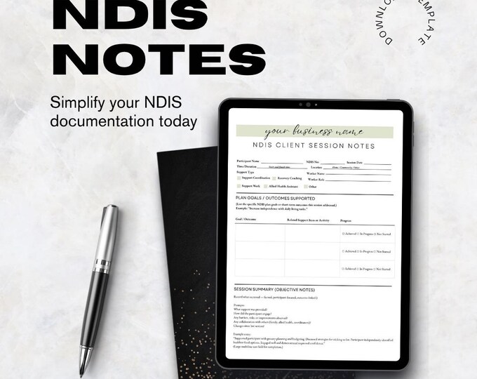 Service Recovery Note NDIS Support Coordination Client Notes Template | Editable PDF & Word ...