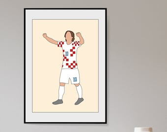Luka Modric Croacia World Cup Wall Art - Neutral