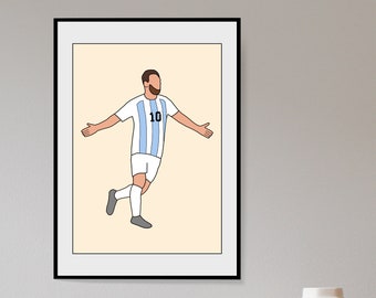 Lionel Messi Argentina VM Väggtavla - Neutral