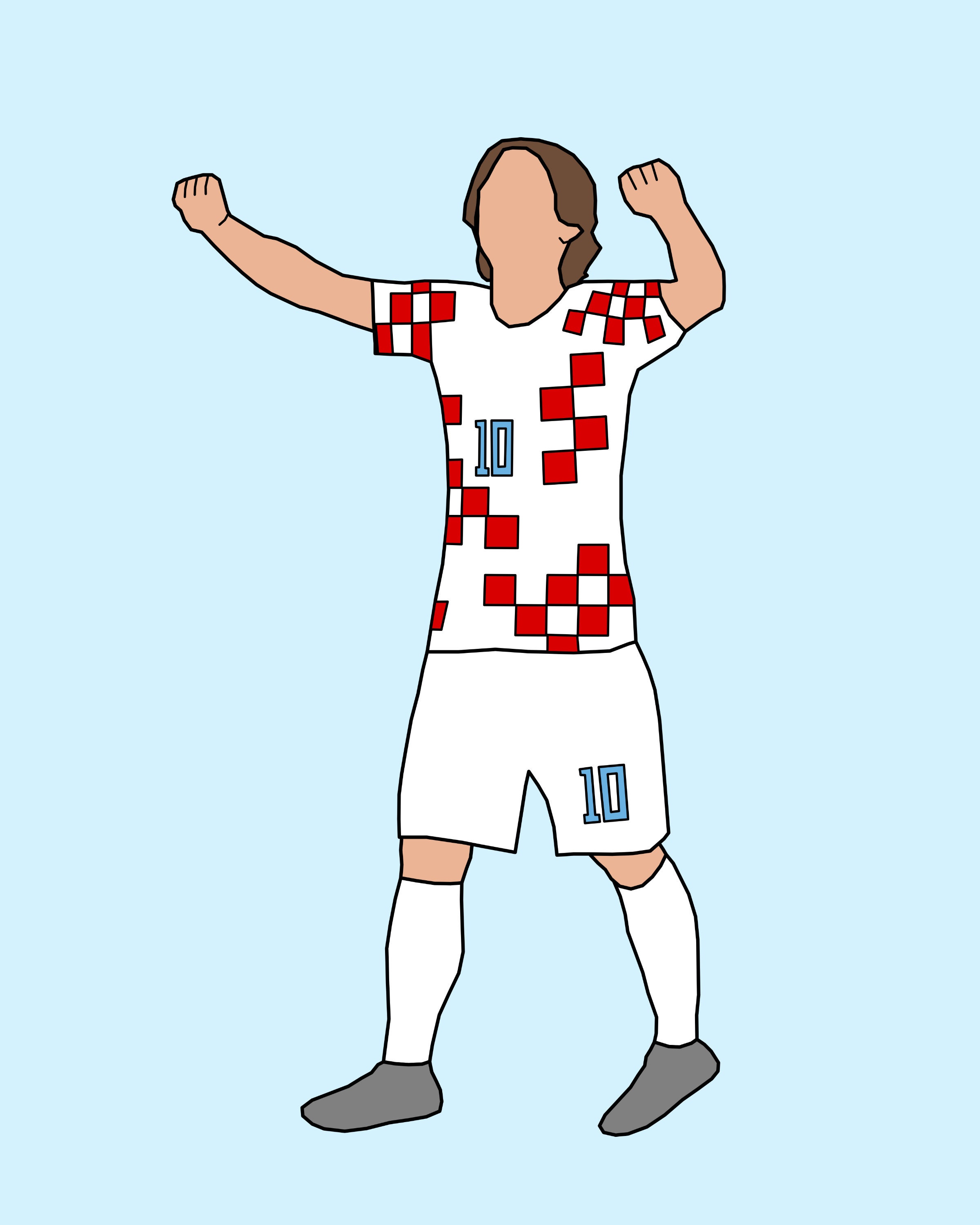 Luka Modric Croatia World Cup Wall Art Blue - Etsy Australia