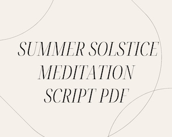 Summer Solstice Meditation Script PDF