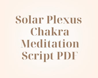 Solar Plexus Chakra Meditation Script PDF