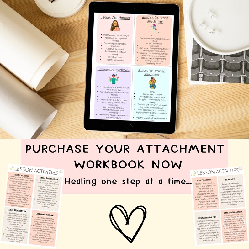 Attachment Worksheet, Attachment Theory, Therapy Worksheets, Therapy