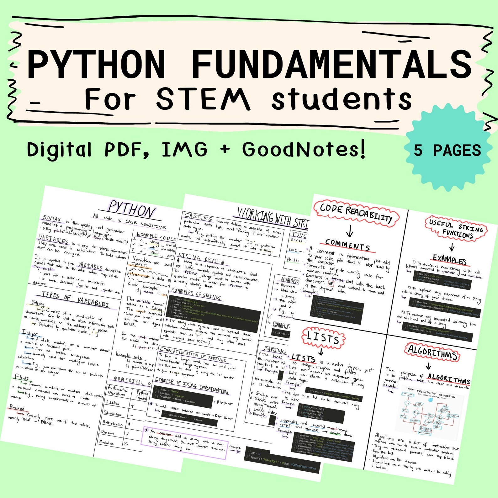 Digital Study Guide, Python, Java, Computer Science, STEM, Programming ...
