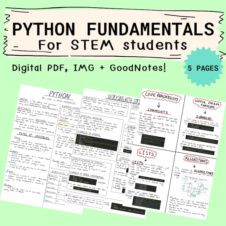 Digital Study Guide, Python, Java, Computer Science, STEM, Programming ...
