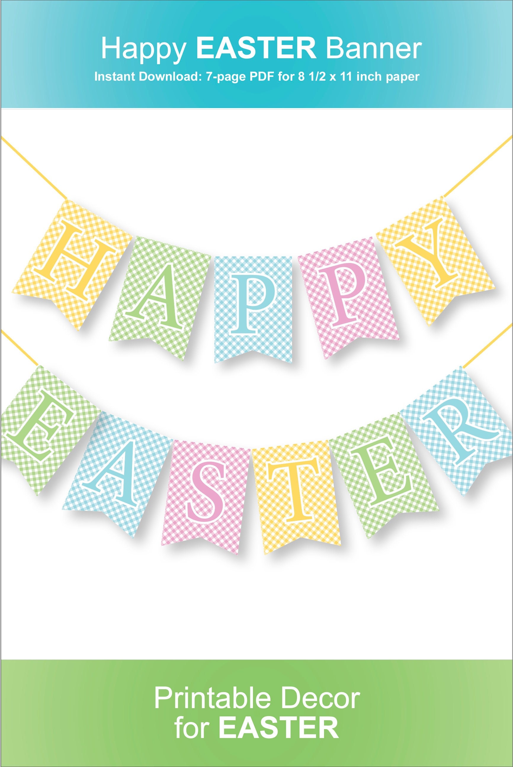 Happy EASTER BANNER: A PRINTABLE Activity for Parents & Teachers Who ...