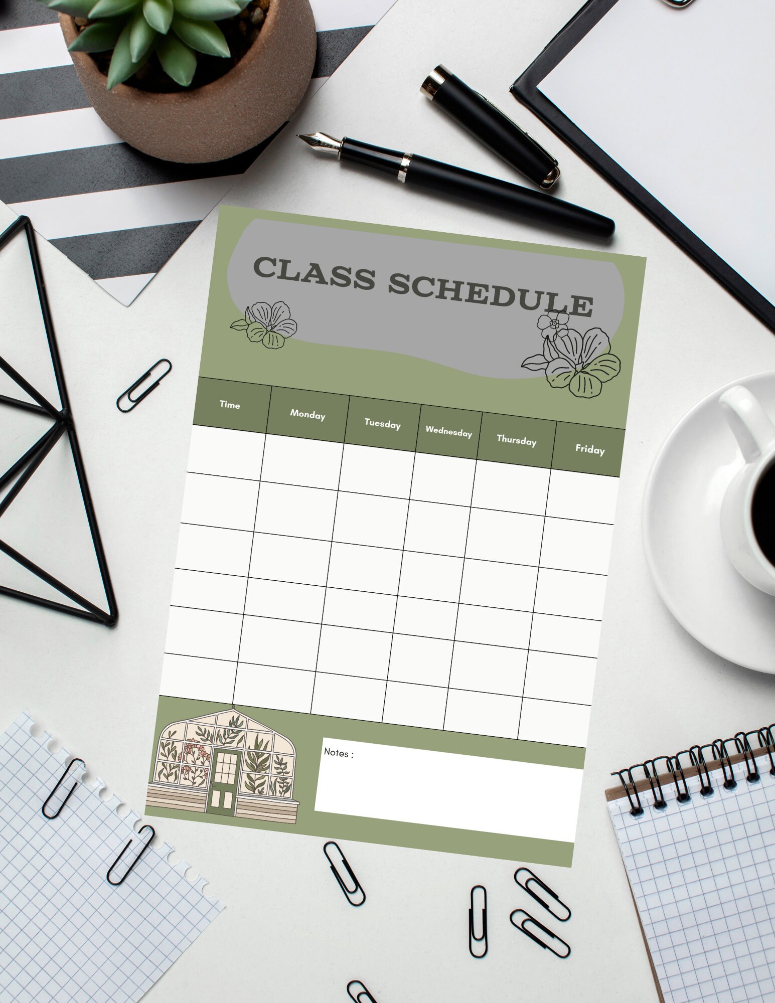 Terug naar klasrooster op de eerste schooldag, academische planner voor universiteit, studentenplanner, afdrukbaar schema voor klassenplanner
