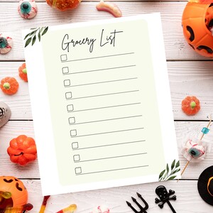 Monthly Grocery List for Food Journal Grocery List to Keep Your Meal Planner And Journal Intact, Food Shopping List To Make Menu Planner