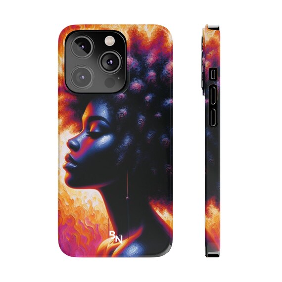 Fiery Thermal Black Woman Slim Phone Case - Etsy