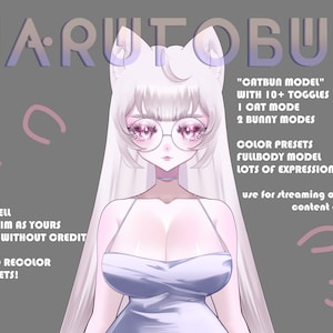 Klaar voor gebruik: Vtuber-model &#39;CATBUN&#39;: 10+ schakelaars voor streaming of het maken van inhoud