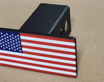 American Flag Trailer Hitch Cover Style 1
