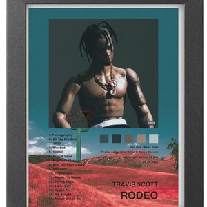 Travis Scott Poster Days Before Rodeo Rapper Music Album Canvas Poster  12x18inch Framed