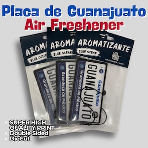 3 piezas Placas de Estados Ambientador, matrículas, aroma a hielo negro, aromatizante auto, Mexicano San Luis Michoacan Chihuahua Tijuana