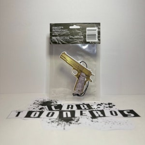 3 st 38 Super Luftfräschare | akm med pokerkort, doft av svart is, gyllene pistol, silverpistol bild 2