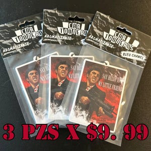 3 stuks Scarface-luchtverfrisser GRATIS verzending! Bleu Chanel-geur, aromatisch voor auto's: