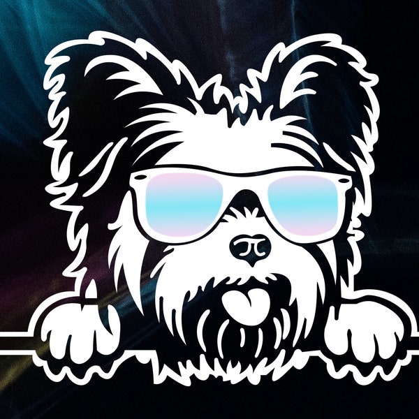 Yorkie Dog Yorkshire Terrier Sticker Vinyl Decal (Car, Laptop, Desktop, Notebook) Personalization Available