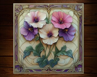 Keramische tegels in Art Nouveau-stijl met bloemenmotief voor renovatie