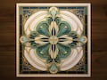 Art Nouveau Decorative Tile | Drink Coaster | Art Deco | Glossy Ceramic | Hand Made AA125