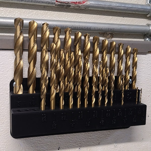 Drill Bit holder and Organizer for Boring bits, hobby shop, workshop