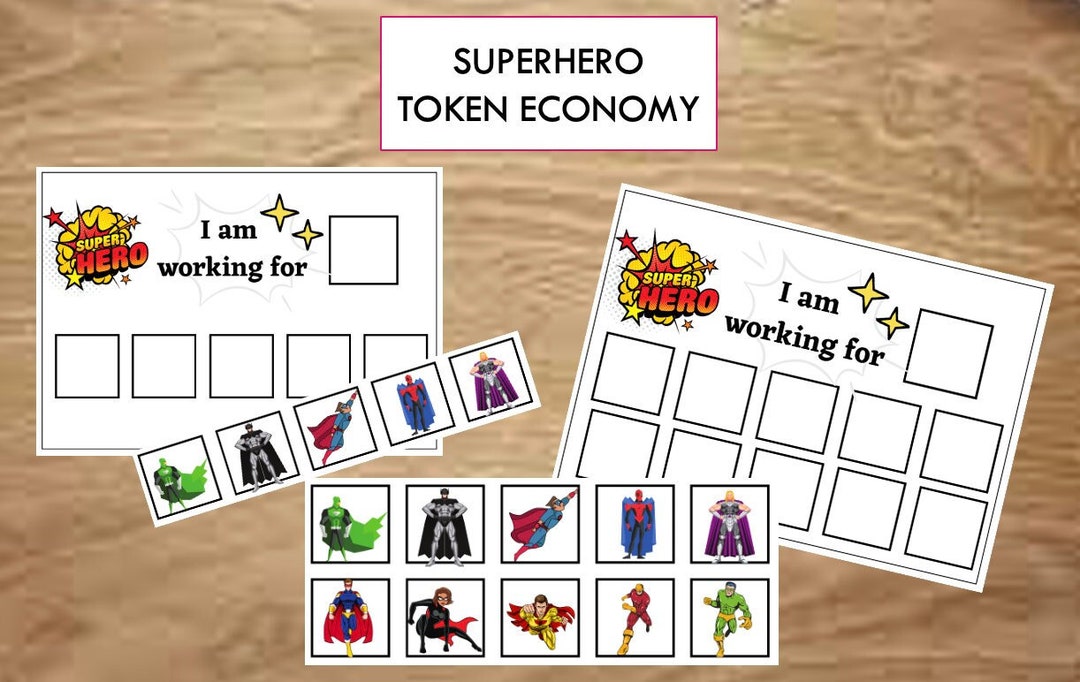 Superhero Token Economy Board 