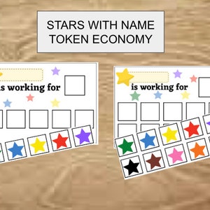 Stjärnor med namnlinje - Token Economy Board