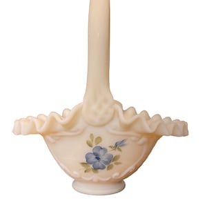 Fenton - Cesta de cristal de natillas vintage pintada a mano