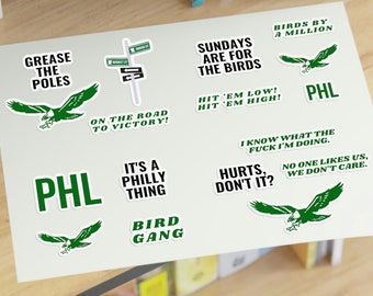 Philadelphia Stickers | Eagles Theme | No one likes us, we don't care. It's a Philly thing. Sundays are for the birds. Bird gang and more!