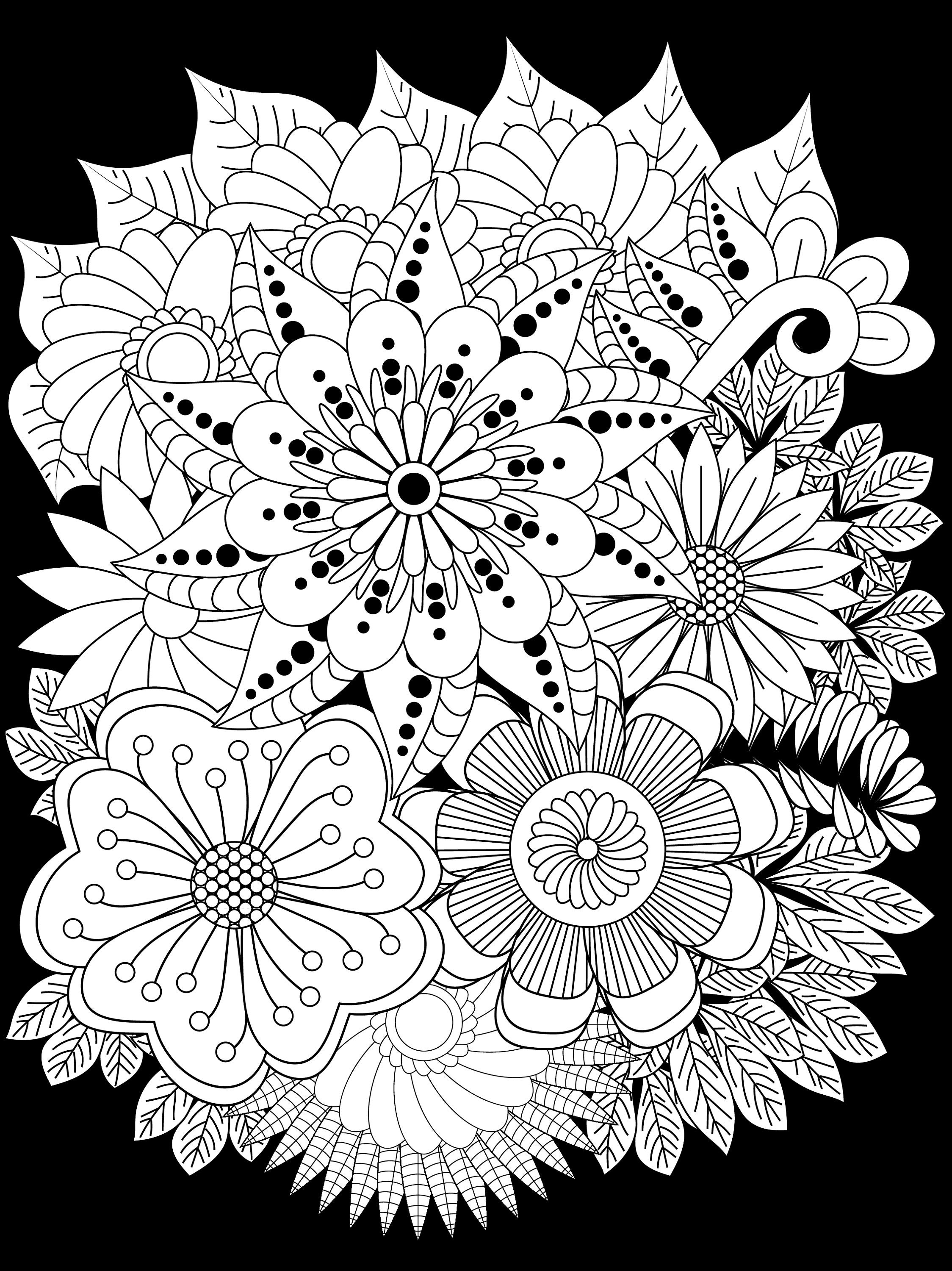 Floral Coloring Book Bundle (3 Books) - Etsy