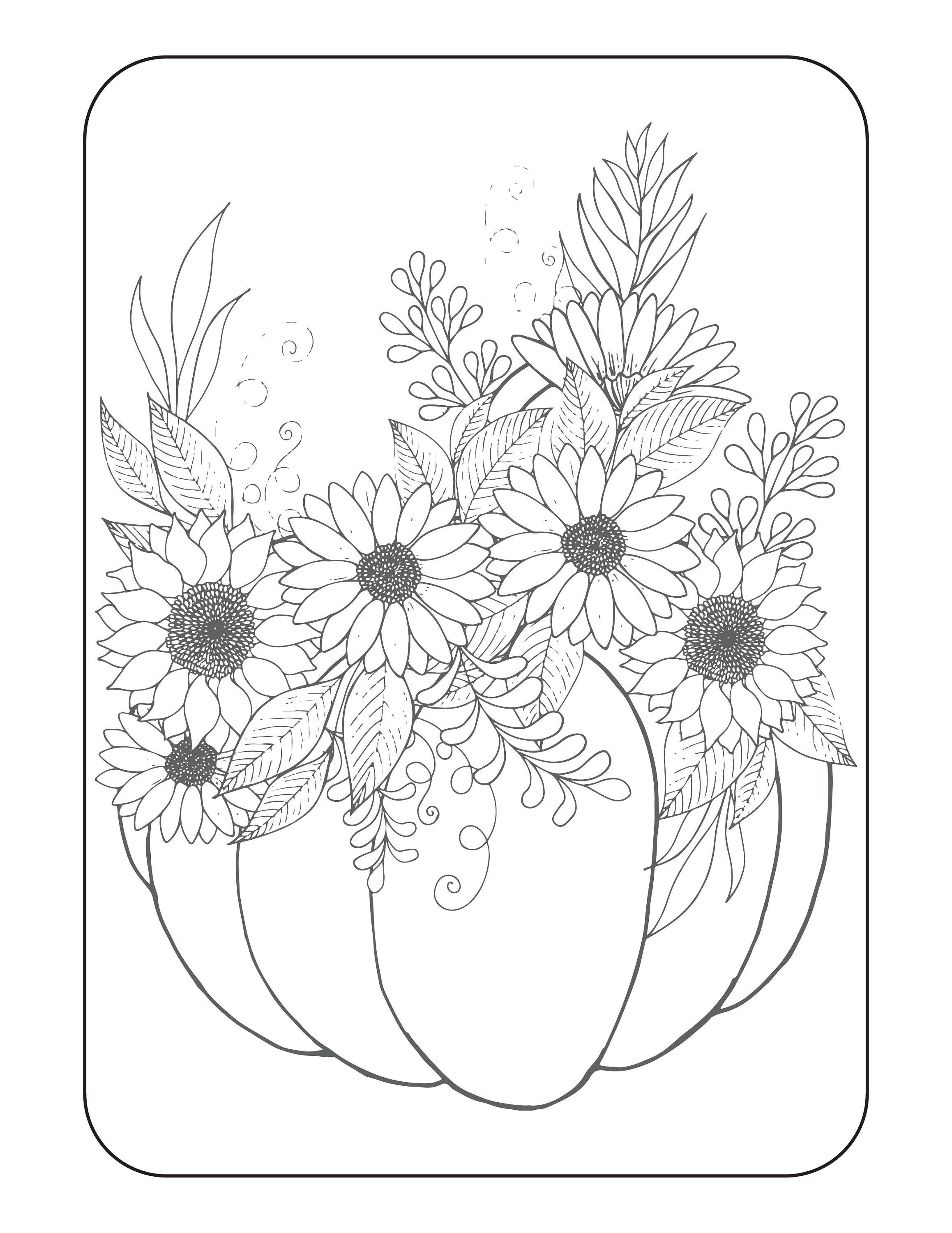 Autumn Themed Coloring Pages (10 Total) Etsy