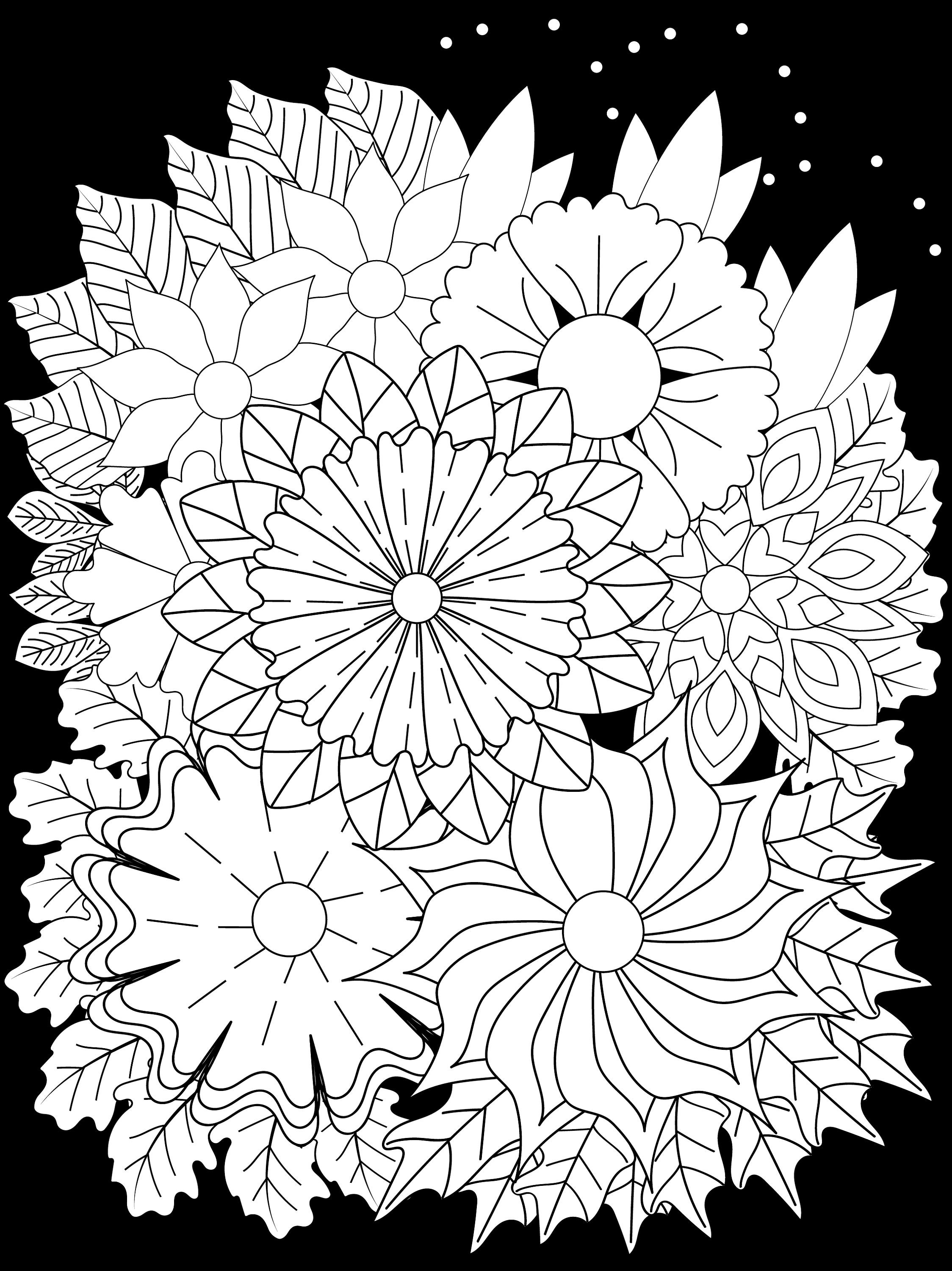 Floral Coloring Book Bundle (3 Books) - Etsy